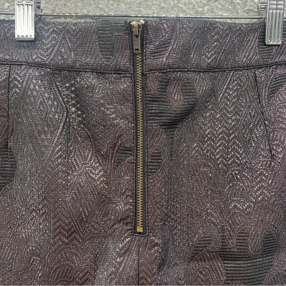 Anthropologie Sunday in Brooklyn Brown Metallic Mini Skirt - Picture 4 of 6